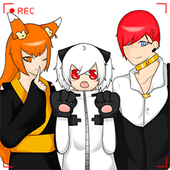 [LINEスタンプ] Fox,Cat And Wack