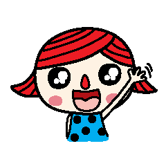 [LINEスタンプ] Little red nose girl