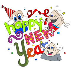 [LINEスタンプ] Trio in New Year