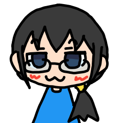 [LINEスタンプ] 後ろ縛りな眼鏡っ娘