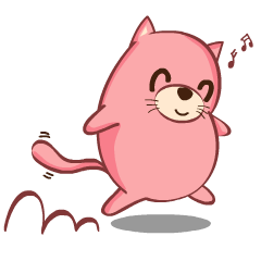 [LINEスタンプ] Pink Fat Cat