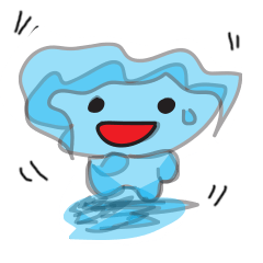 [LINEスタンプ] Water Superhero