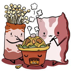 [LINEスタンプ] Thai Barbecue