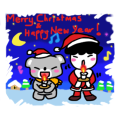 [LINEスタンプ] X'mas and Happy New Year！ Go！ Go！ Go！
