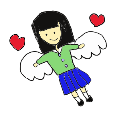 [LINEスタンプ] 変身女の子