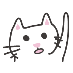 [LINEスタンプ] white cat and chicken