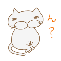 [LINEスタンプ] 白いでぶ猫さん