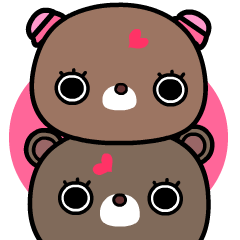 [LINEスタンプ] The naughty bear and Coocoo bear