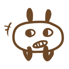 [LINEスタンプ] Simple Rabbit :3