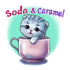 [LINEスタンプ] Soda and Caramel V.Eng