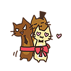 [LINEスタンプ] Triple cat