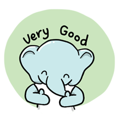 [LINEスタンプ] elephant pastel