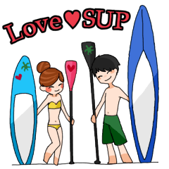 [LINEスタンプ] Stand Up Paddle(SUP)Life 1