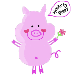 [LINEスタンプ] Heartypiggy