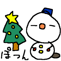 [LINEスタンプ] 冬の雪だるまスタンプ snow manの画像（メイン）
