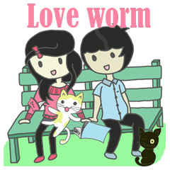 [LINEスタンプ] Love worm