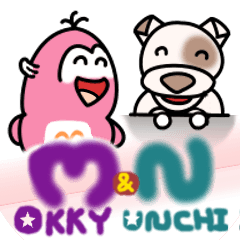 [LINEスタンプ] Mokky and Nunchi