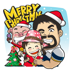 [LINEスタンプ] The Piglets's Christmas songの画像（メイン）