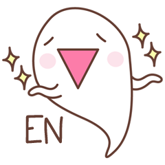 [LINEスタンプ] Little Ghost Zero (EN)