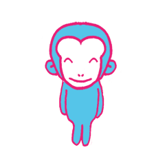 [LINEスタンプ] monkey-monkey