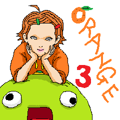 [LINEスタンプ] オレンジガール みかんちゃん 3