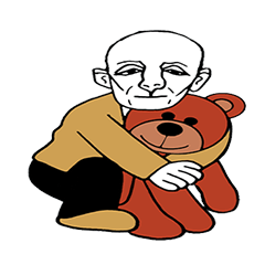 [LINEスタンプ] Grandpa  smiled difficult