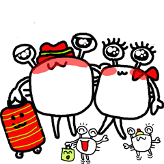 [LINEスタンプ] funnycrabwithfamily