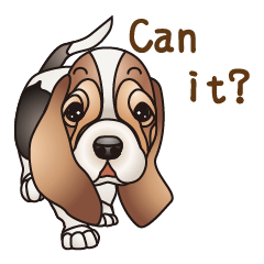 [LINEスタンプ] Dog (practical dialogue in English)