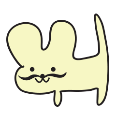 [LINEスタンプ] Milky Mouse 1 - Smile at you.