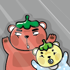 [LINEスタンプ] Tomato bear familyの画像（メイン）