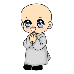 [LINEスタンプ] Little young monk part1