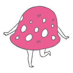 [LINEスタンプ] little red mushroom