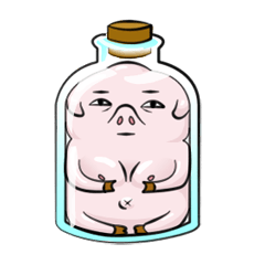 [LINEスタンプ] fat pig