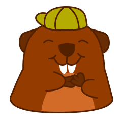 [LINEスタンプ] Beaver Fun Cartoon Setの画像（メイン）