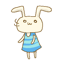 [LINEスタンプ] にくめんうさぎ