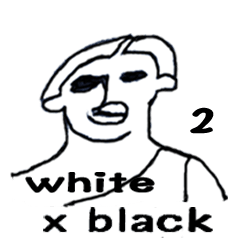 [LINEスタンプ] しろくろスタンプ2