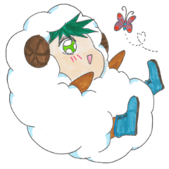 [LINEスタンプ] A cute little boy dressed like a sheep