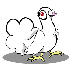 [LINEスタンプ] fantail pigeon