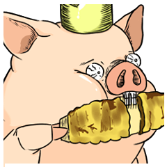 [LINEスタンプ] 豚パニックの画像（メイン）