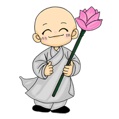 [LINEスタンプ] Little young monk part2の画像（メイン）