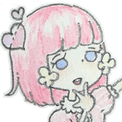 [LINEスタンプ] お花ほっぺの女の子