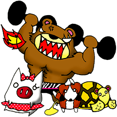 [LINEスタンプ] GRIZZLY GYM
