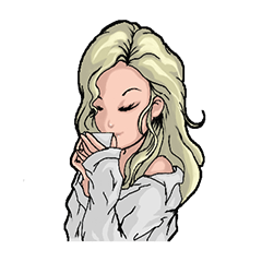 [LINEスタンプ] Elegance girl vicissitudes of life