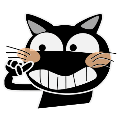 [LINEスタンプ] 黒猫ハッピー3の画像（メイン）