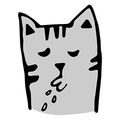 [LINEスタンプ] Handsome gray meow