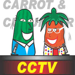 [LINEスタンプ] Carrot and Cucumber TV Anchor