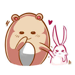 [LINEスタンプ] The kind bear and the sulky bunny(EN)の画像（メイン）