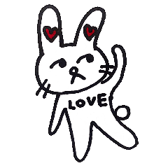 [LINEスタンプ] 気まぐれウサギのらぶちゃん
