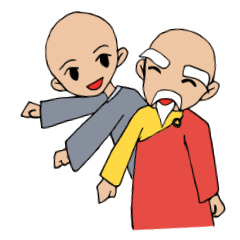 [LINEスタンプ] Blessing ( Abbot and Monk )