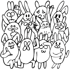 [LINEスタンプ] うさぎーランド きっかけ編